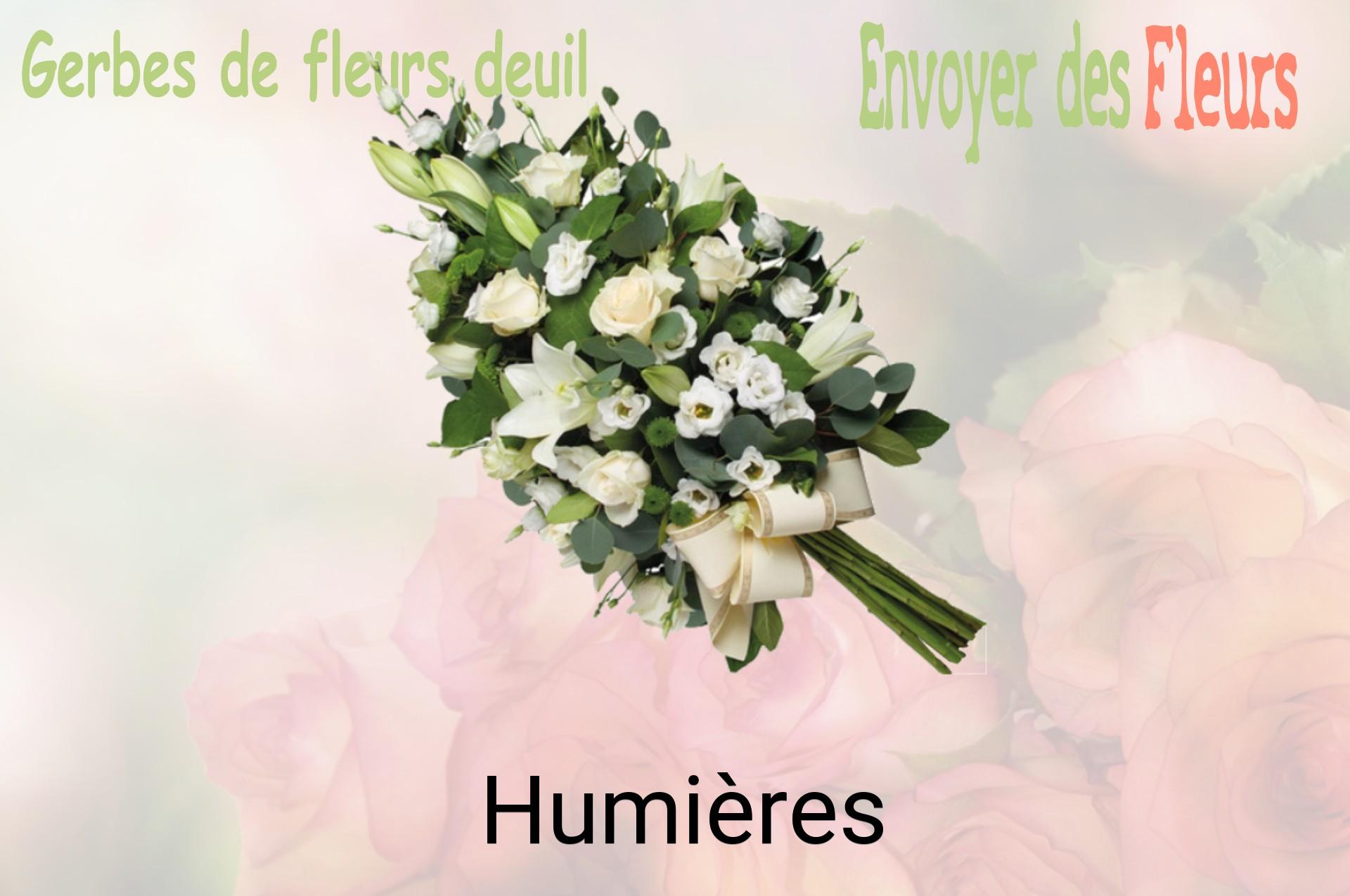 Gerbe de fleurs de deuil livrée à Humières